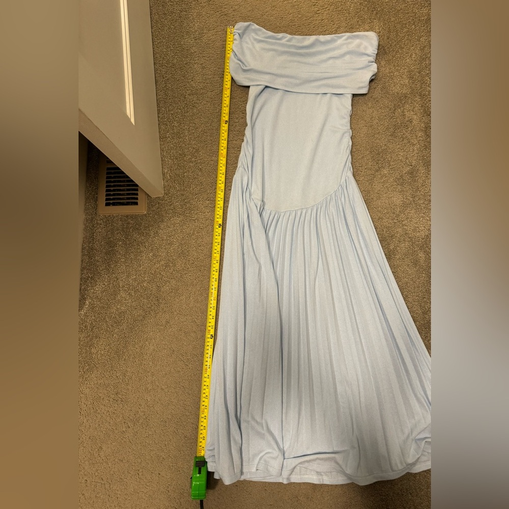 Lioness Off-Shoulder Light Blue Maxi Dress **HEMMED**- Medium - Picture 2 of 6